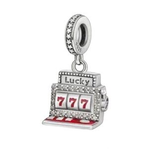 S925 Lucky 777 Slots Casino Bead Charm Pandora Style